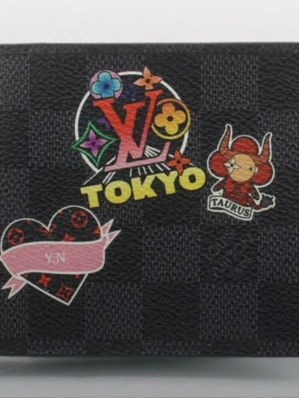 LV Damier Graphite Compact Wallet with Illustrations